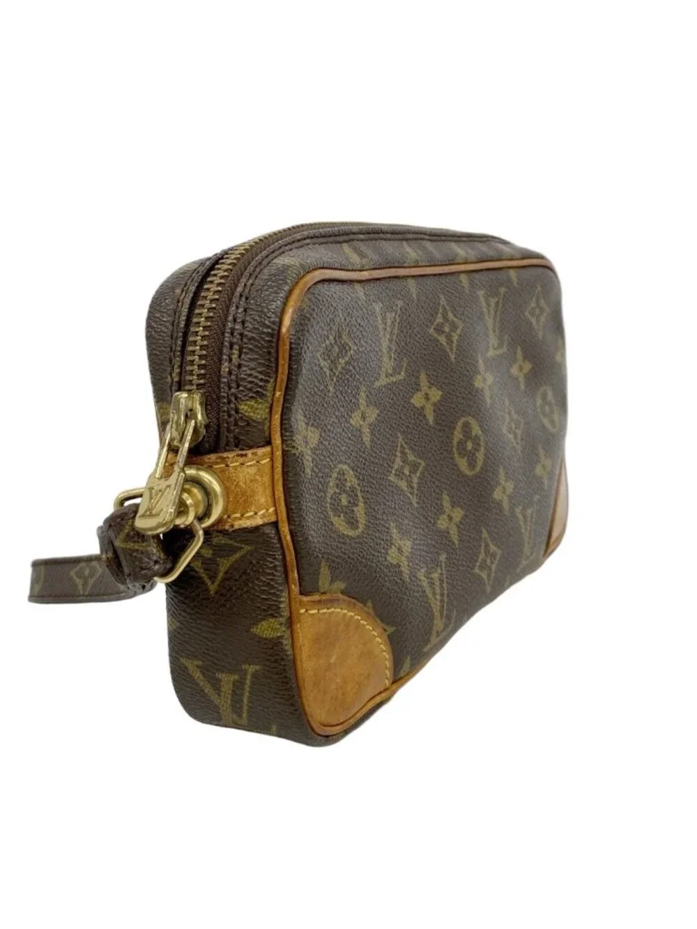 Louis Vuitton Clutch Monogram Marly Dragonne PM Brown